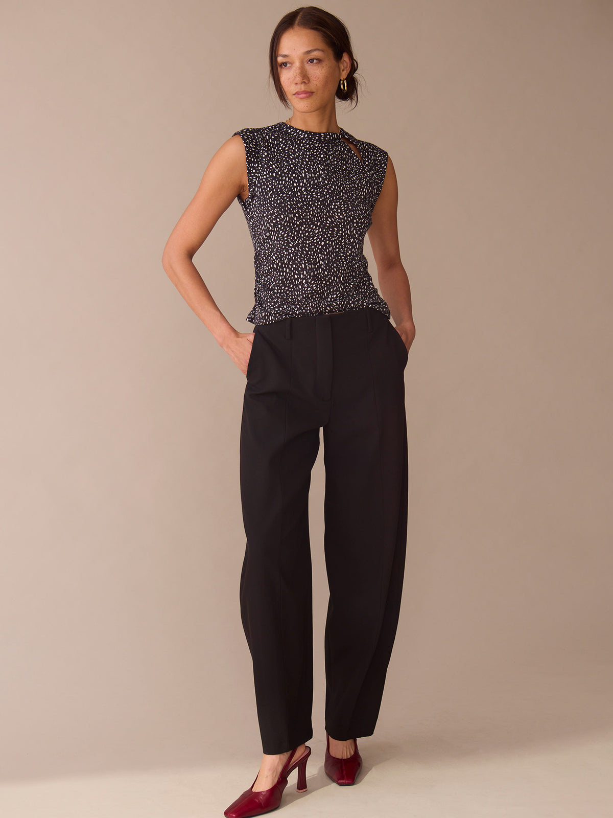 Printed Talula Twist Neckline Tank