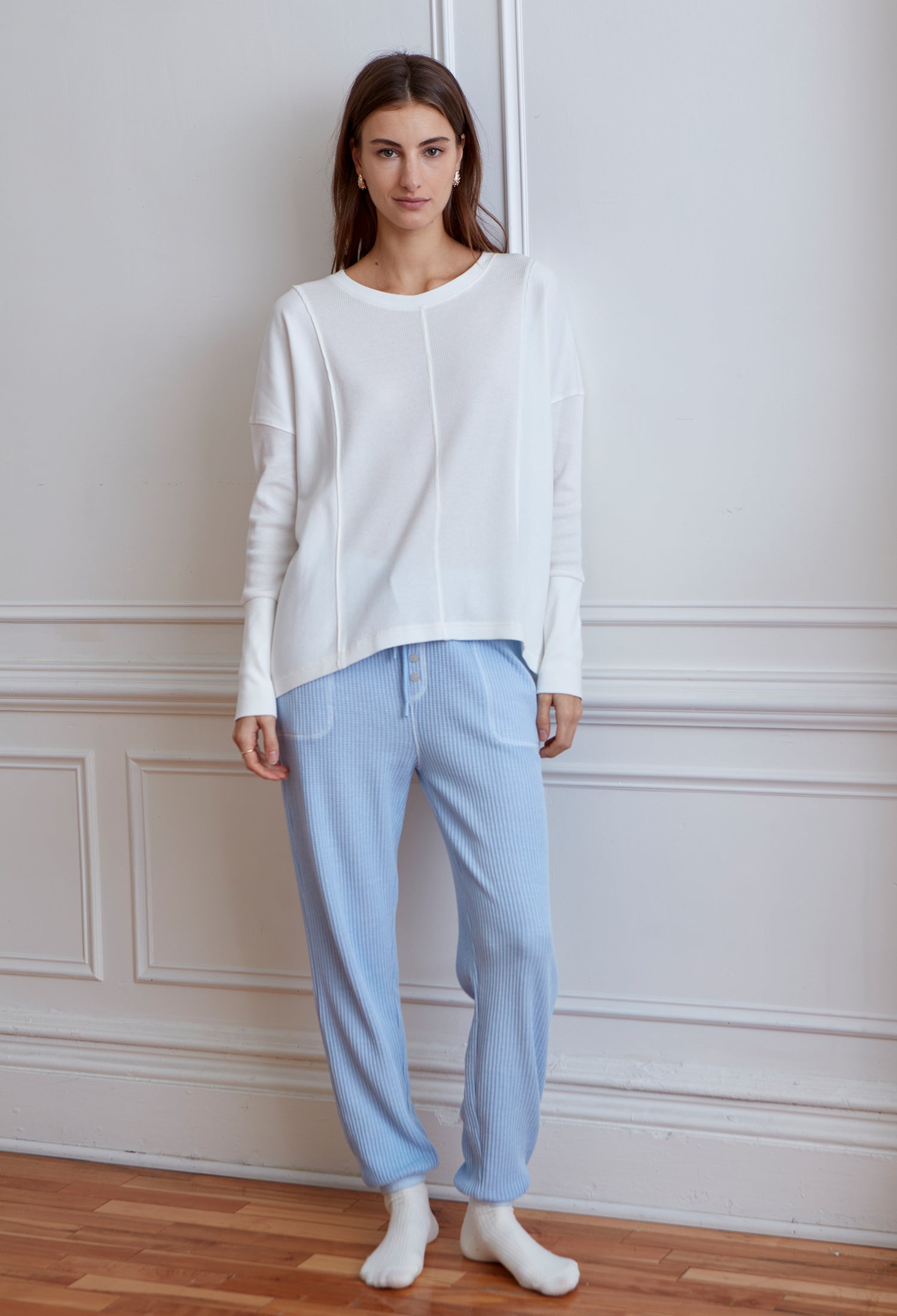 Karly Top neutral-toned women’s sustainable cotton top