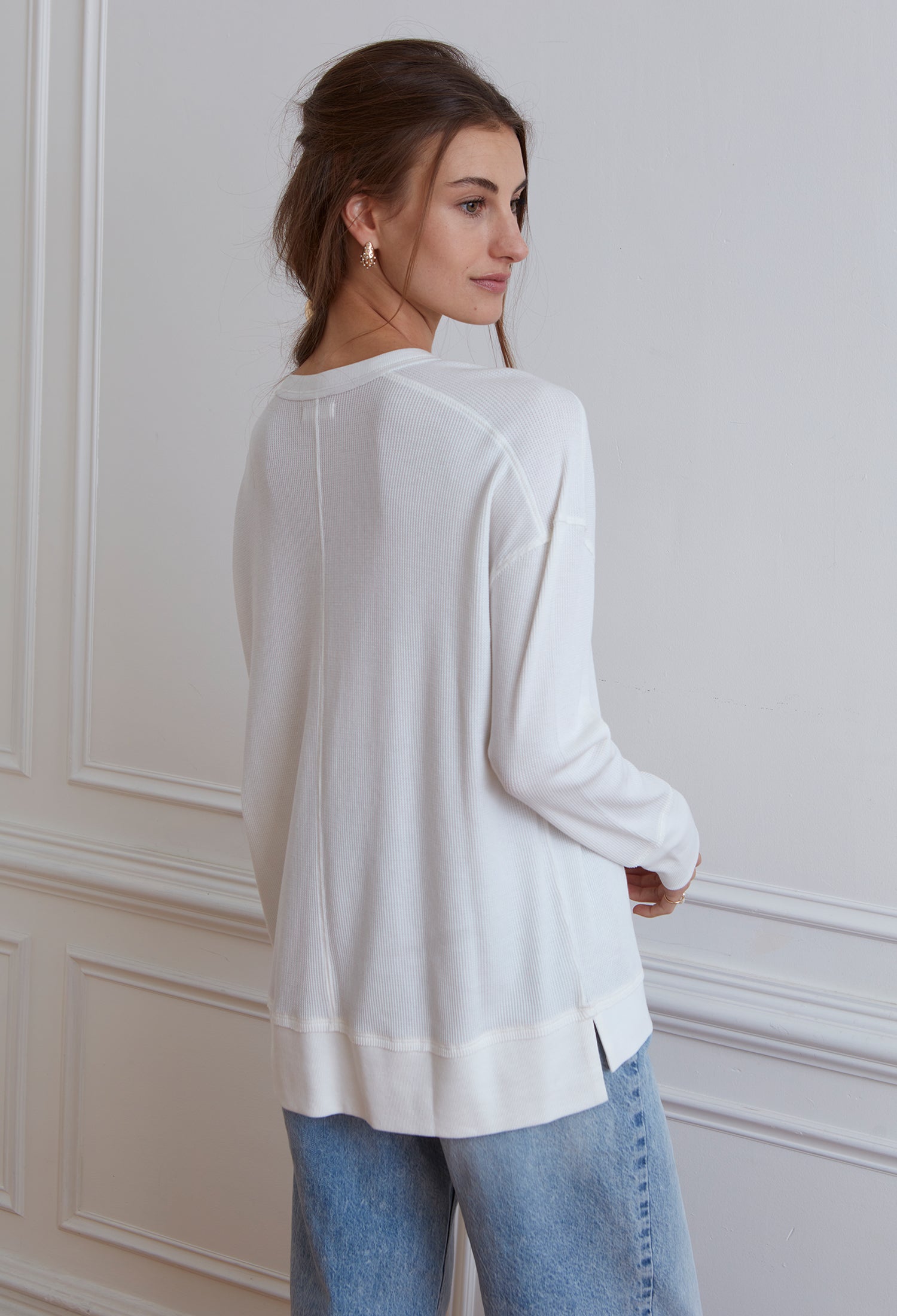 Tatum Top modern silhouette women’s casual chic shirt