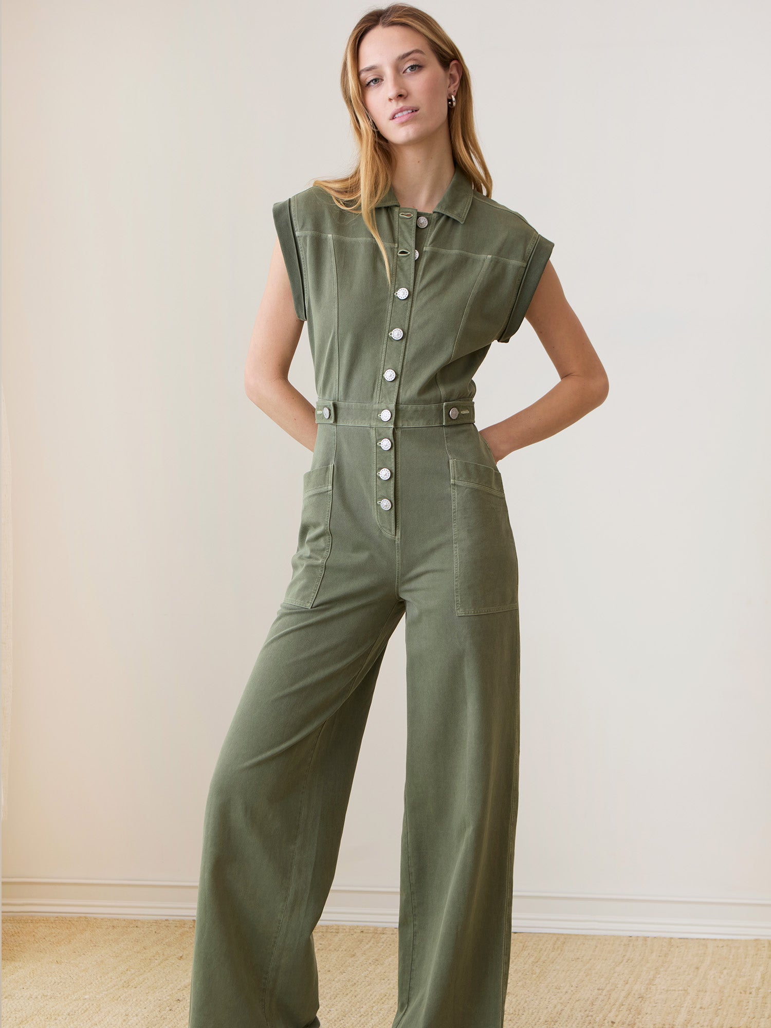 Washed Hendrix Jumpsuit breathable cotton women’s vintage wash outfit