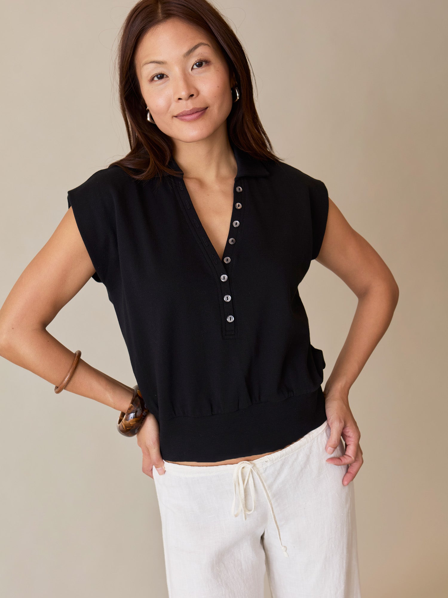 Margot Top for women – sustainable cotton casual blouse with relaxed fit