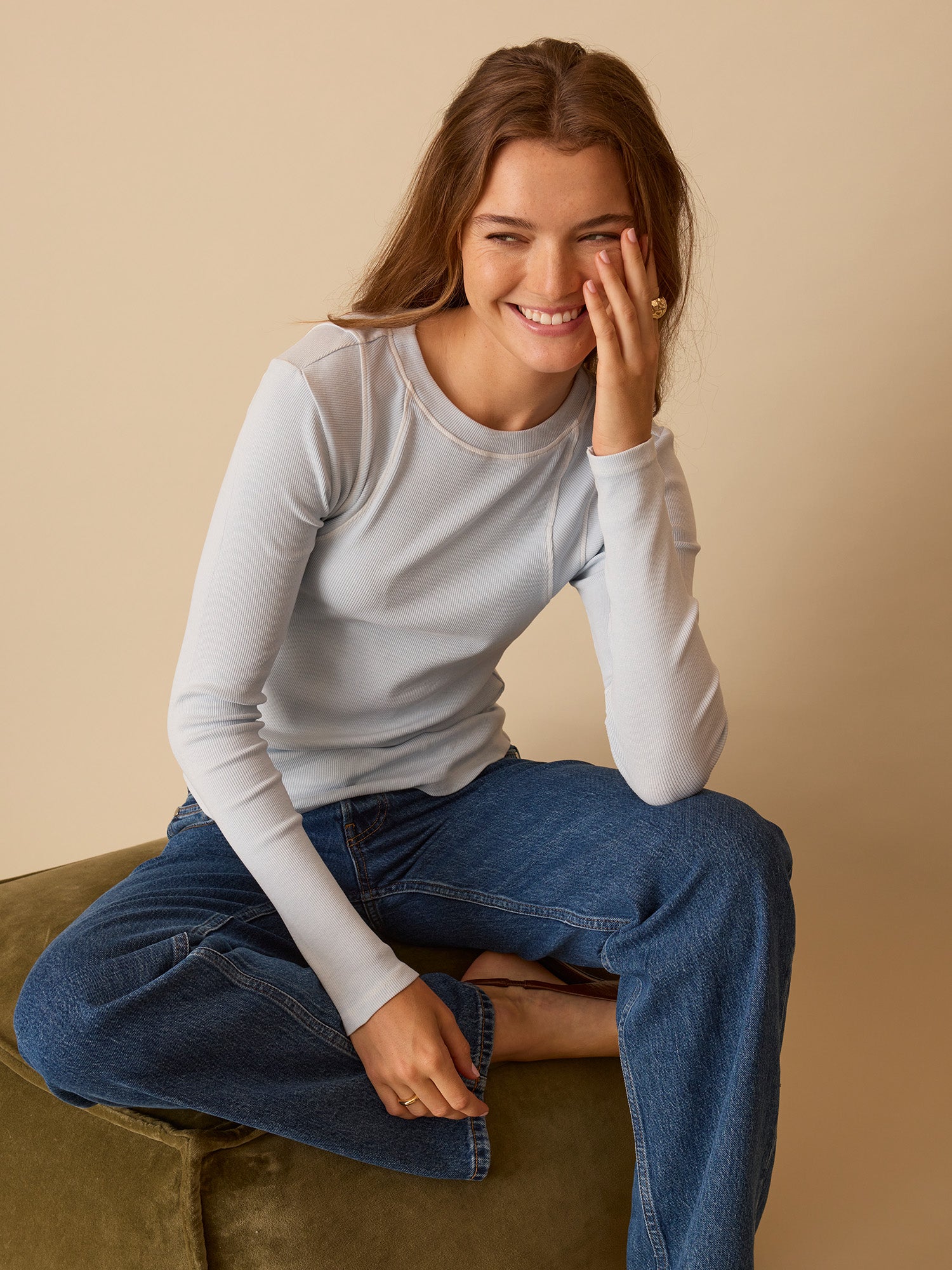 Washed Long Sleeve Audra Top