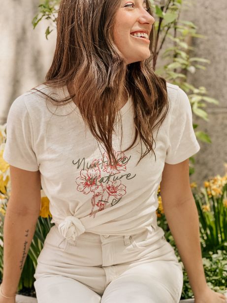 Earth Day Tee - Undyed Natural / XS