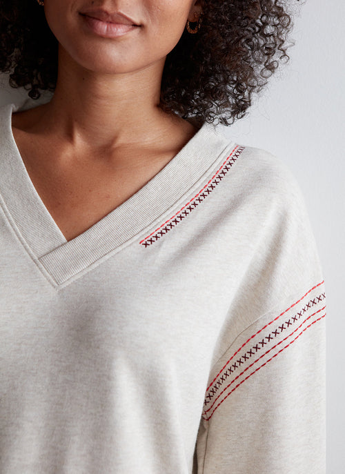 Heathered Penelope Pullover - Shirts & Tops