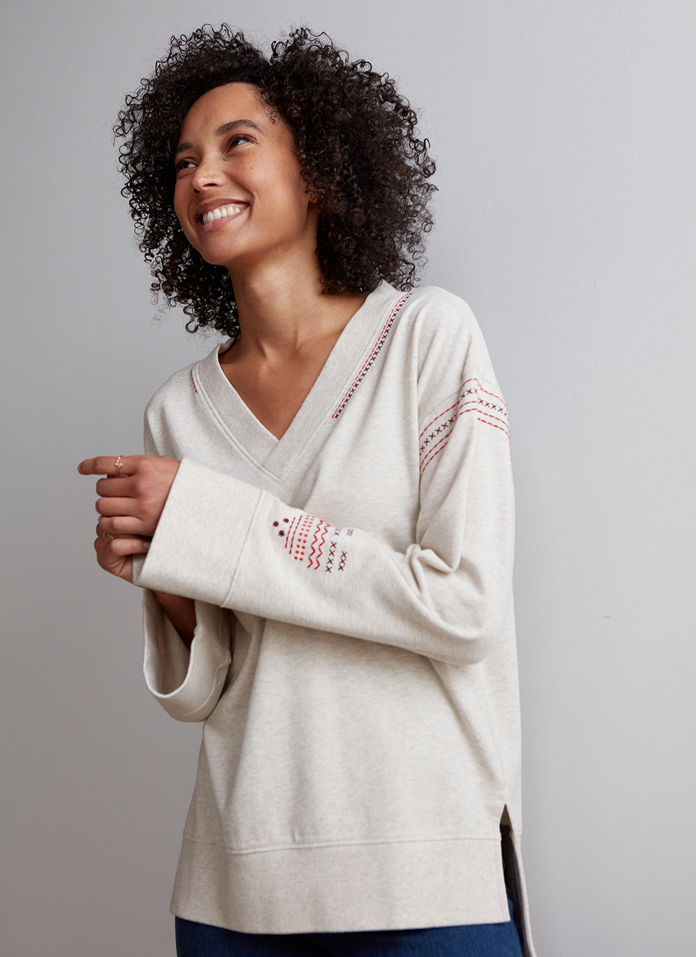 Heathered Penelope Pullover - Shirts & Tops