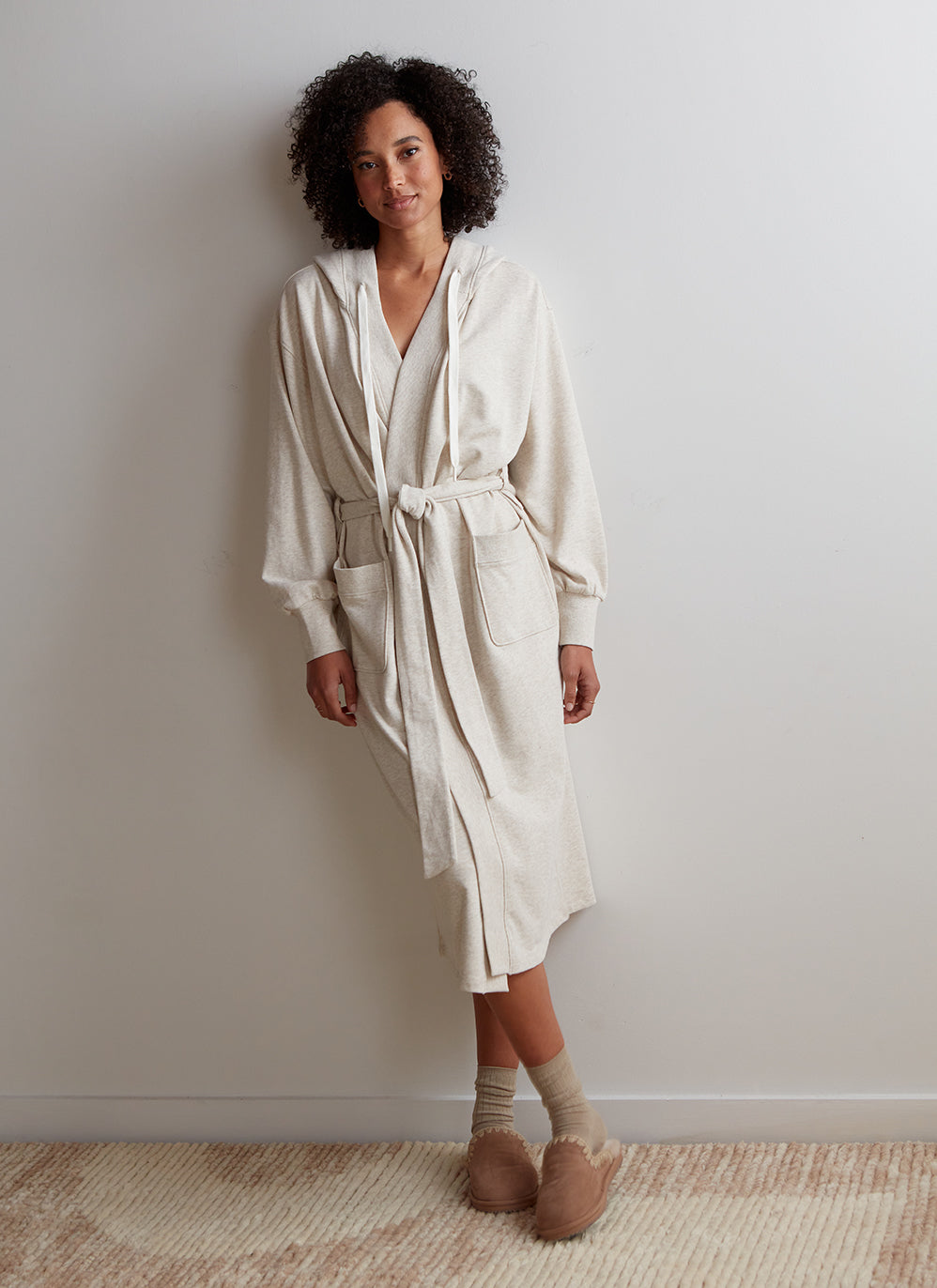 Heathered Reading Robe - Oatmeal Heather / XS - Robe