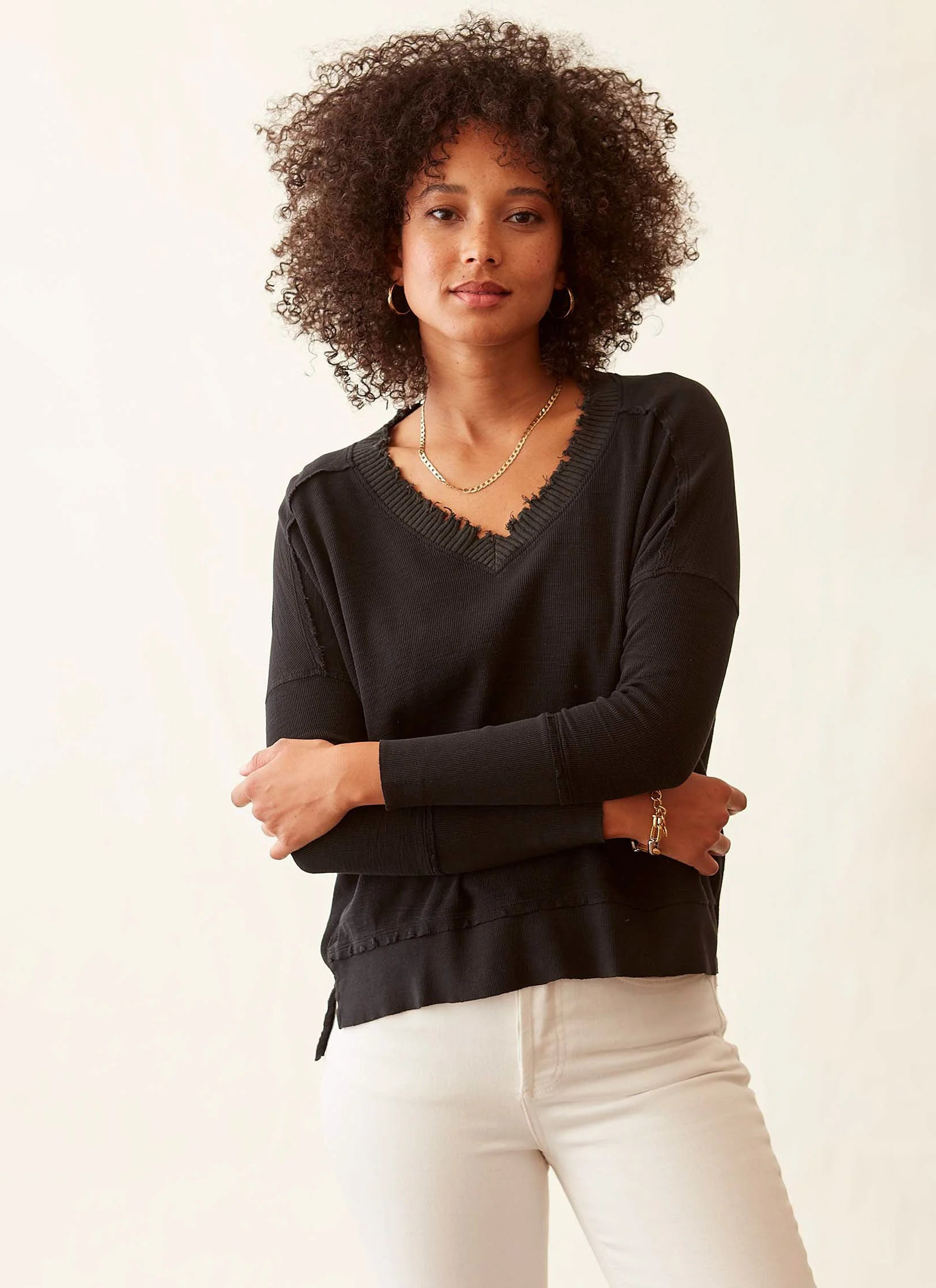 Hudson V Neck - Grey State