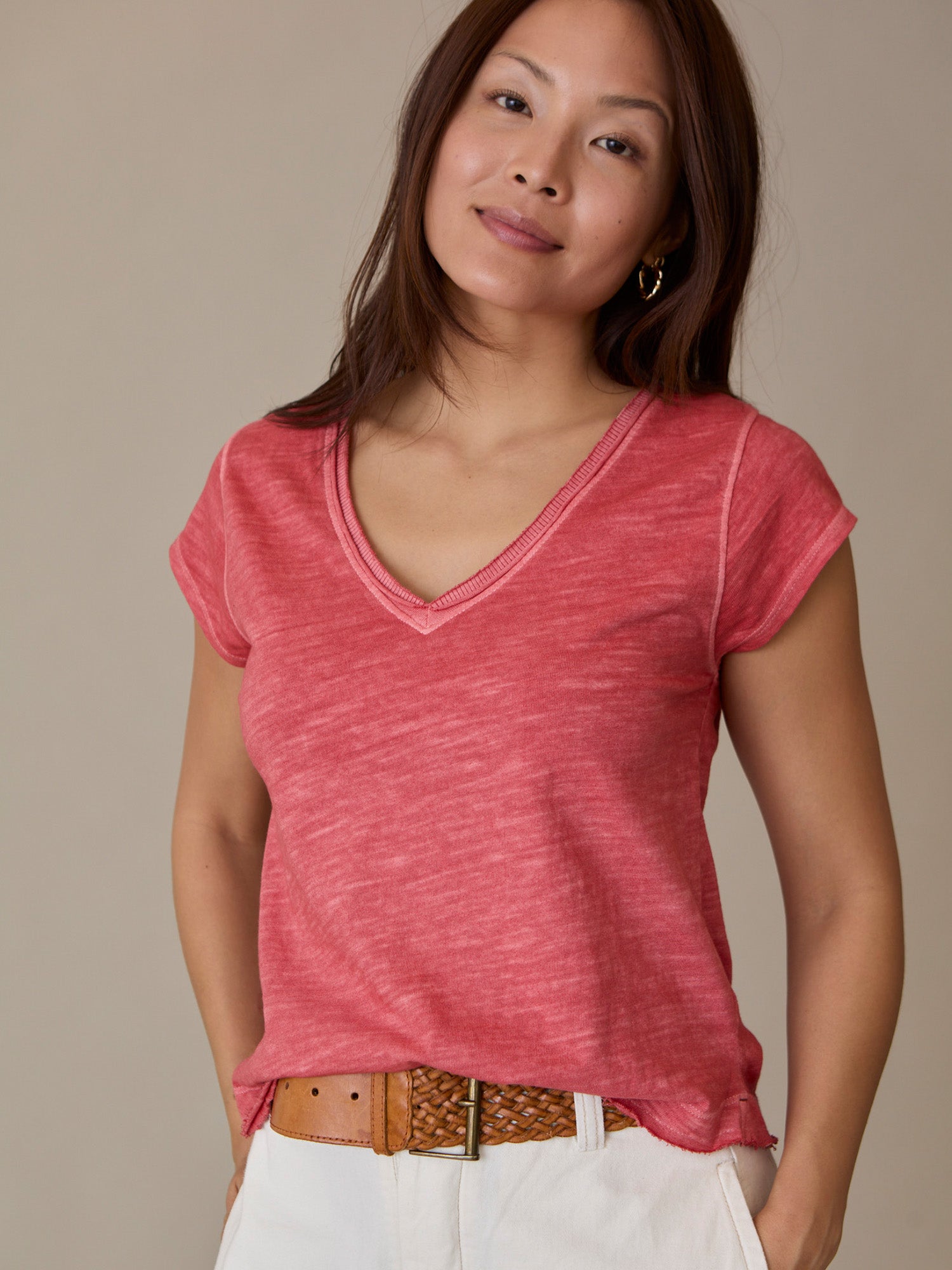 Pearl Tee eco-friendly women’s casual basic top
