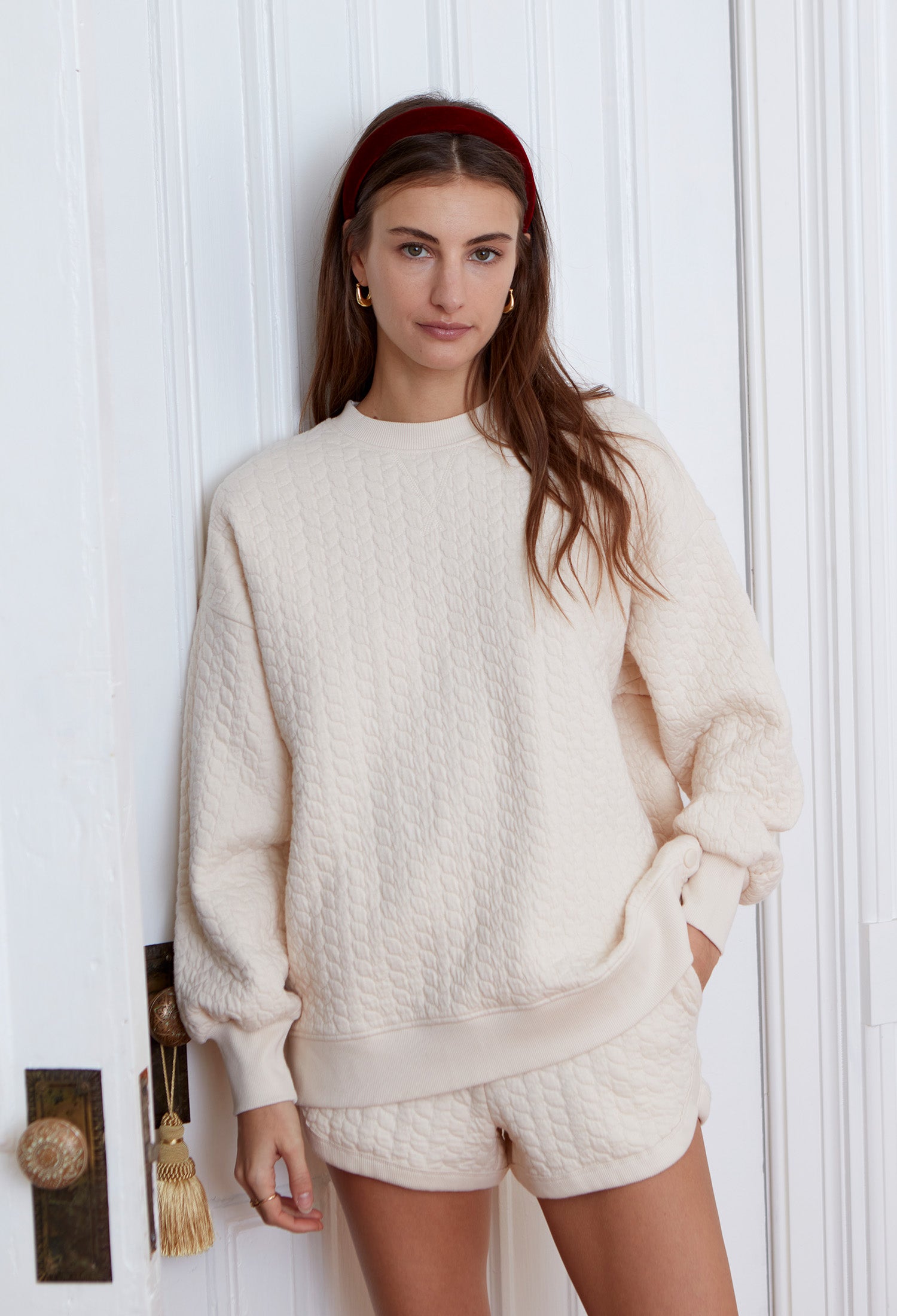Teddi Pullover women’s sustainable cotton sweater