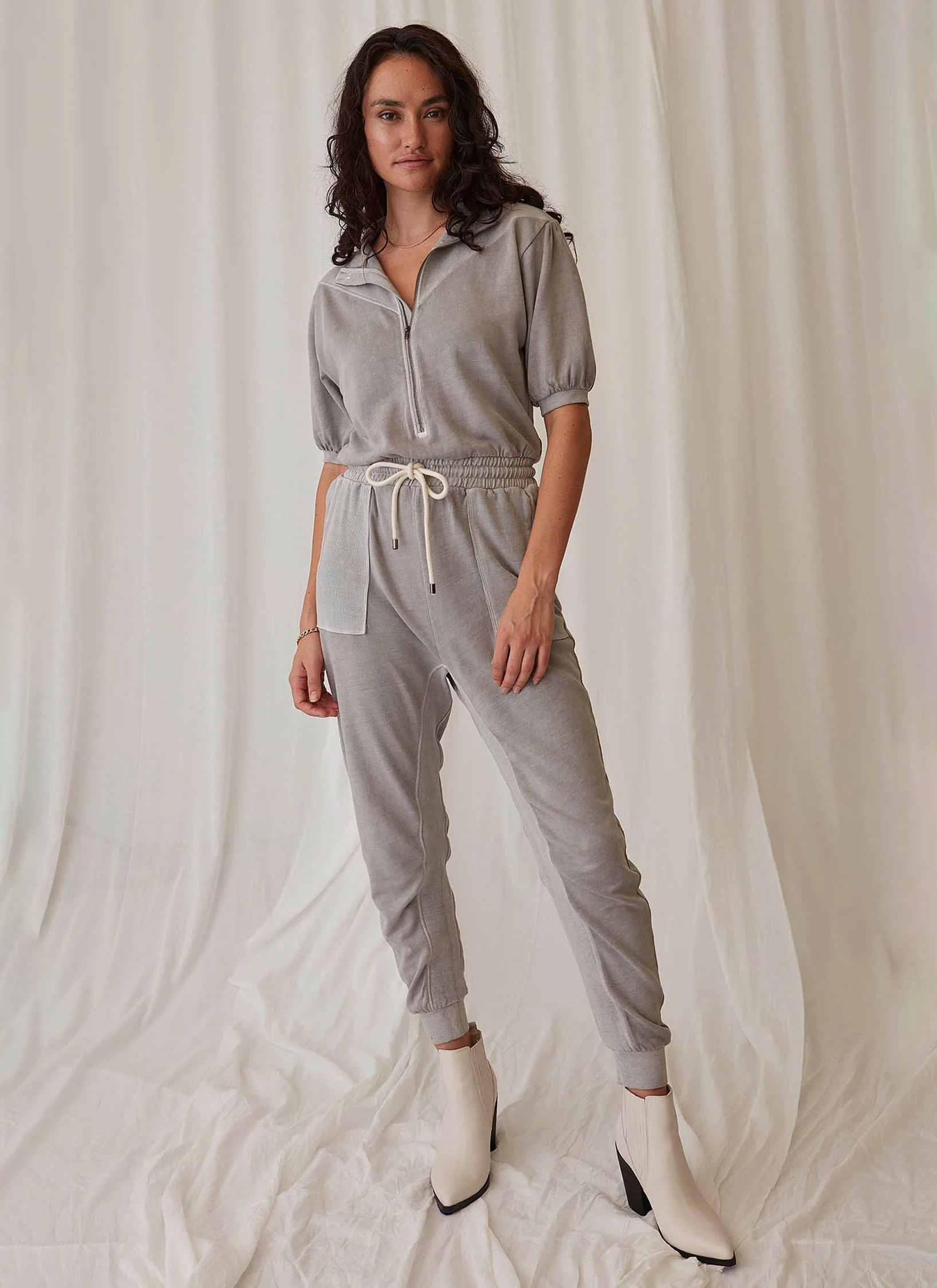 Grey jumpsuit womens hotsell