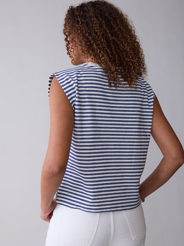Nickie Top neutral-toned women’s sustainable cotton top