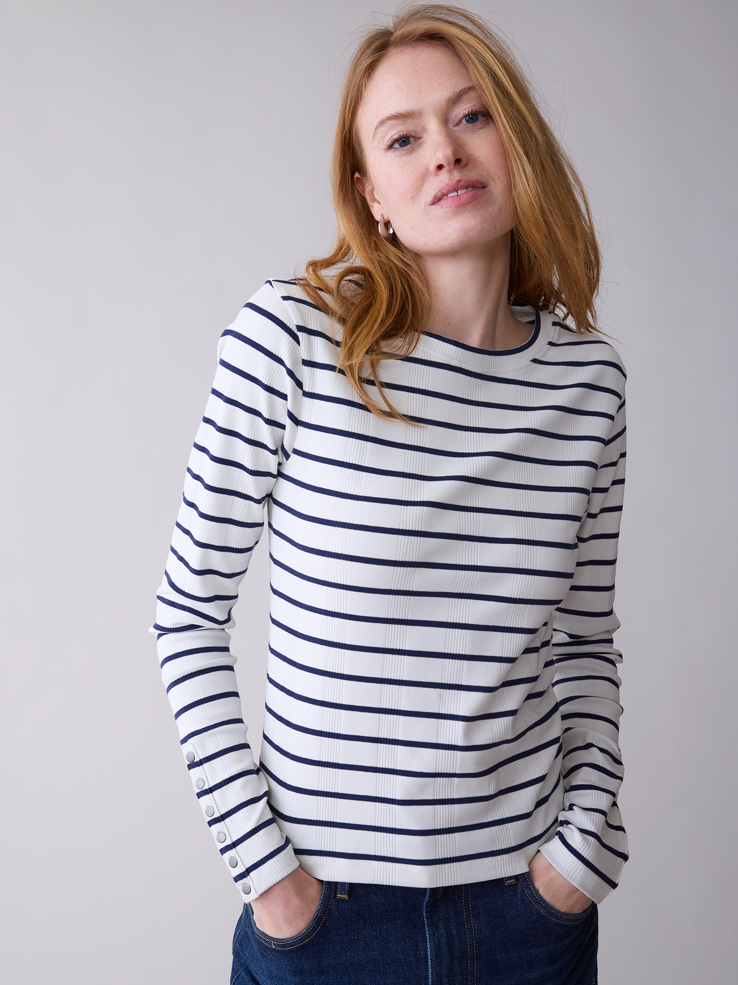Striped Sabine Long Sleeve Top