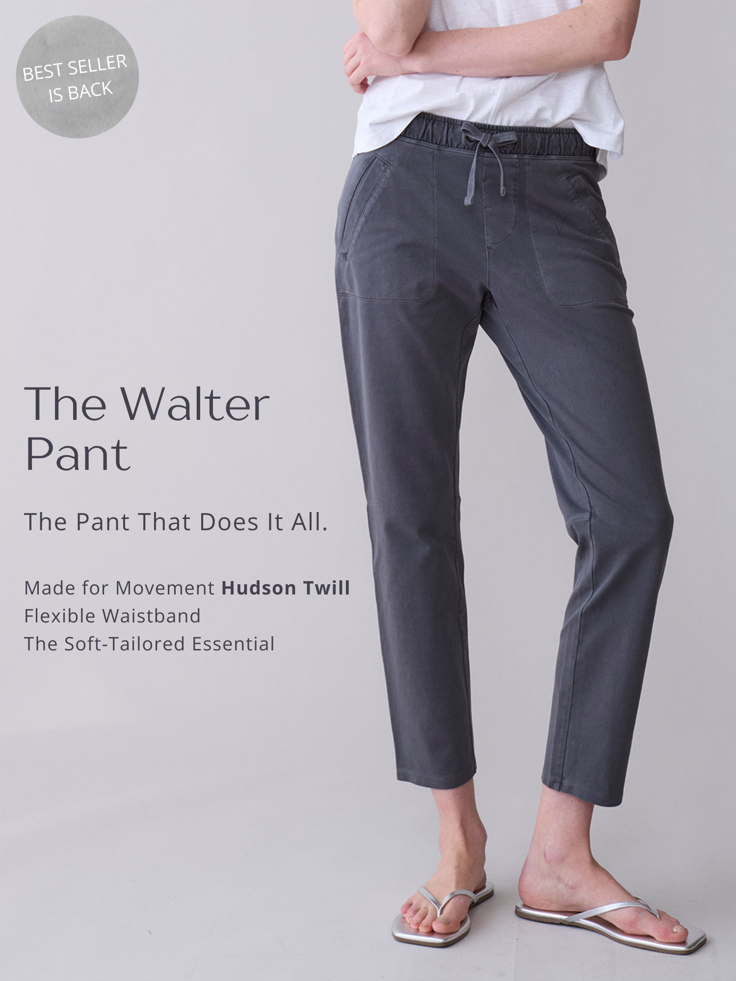 Washed Walter Pant soft organic cotton women’s versatile wardrobe staple