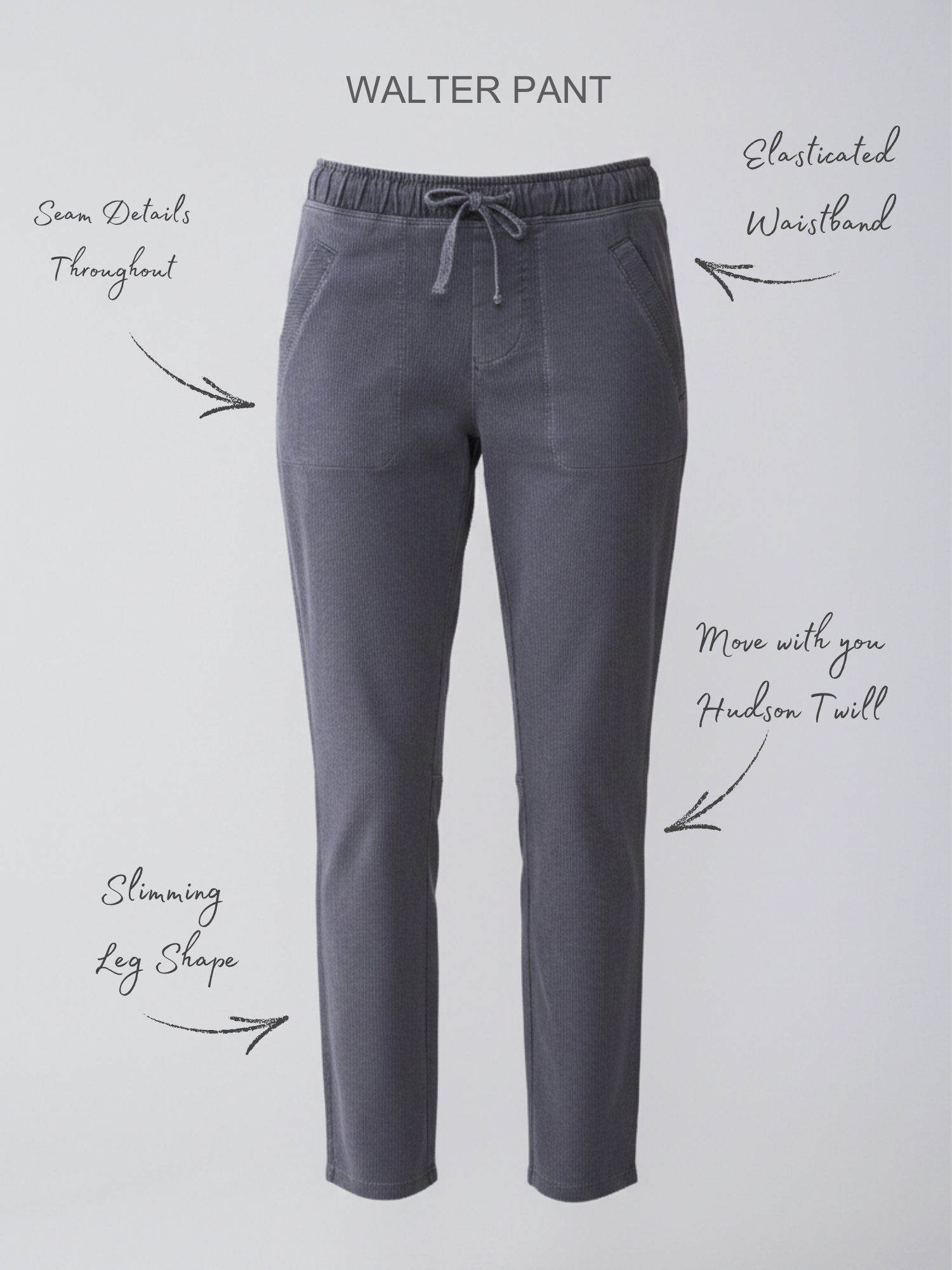 Women’s Washed Walter Pant ethical fashion comfortable cotton trousers