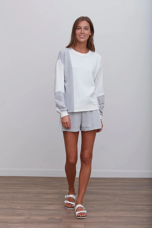 Cerise Sweatshirt - Light Eco Grey/Spa White / XS