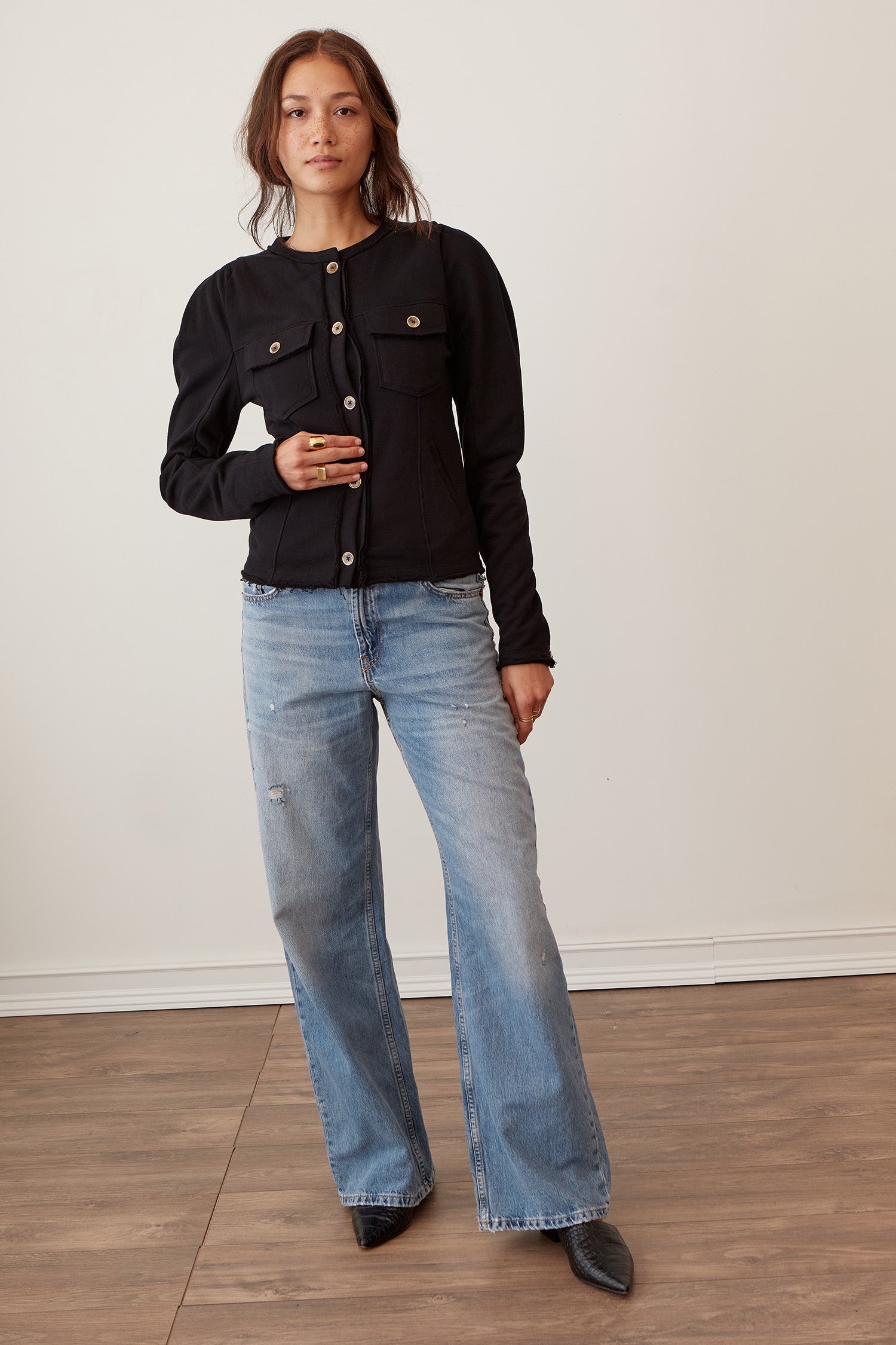 The Row Orson Denim Jacket In Black | ModeSens