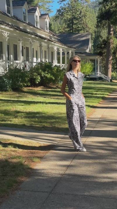 Women’s Printed Hendrix Jumpsuit ethical fashion comfortable soft cotton jumpsuit