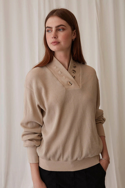 Washed Brighton Pullover - Washed Prosecco / XS